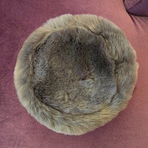 Grey Faux Fur Russian Style Hat, Sz S